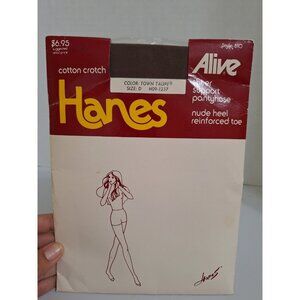 Hanes Alive Sheer‎ Support Pantyhose Size D Style 810 Town Taupe Nos Vintage New